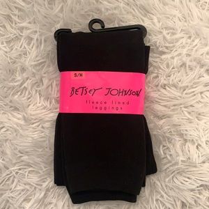 Betsey Johnson Fleece Lined Leggings